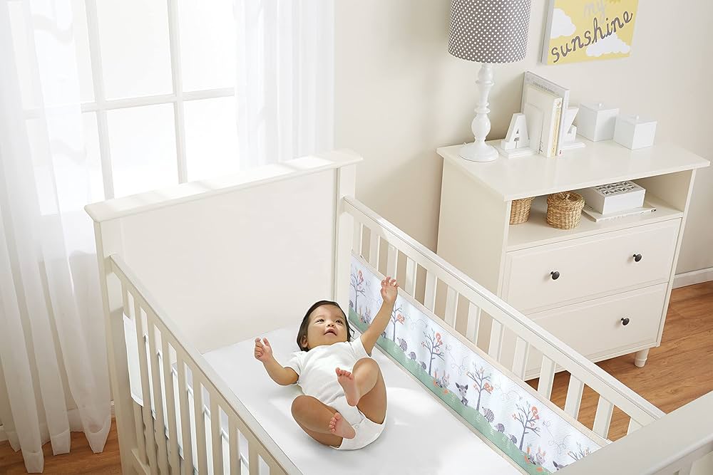 Breathable Baby Mesh Cot Liner - Woodland Walk