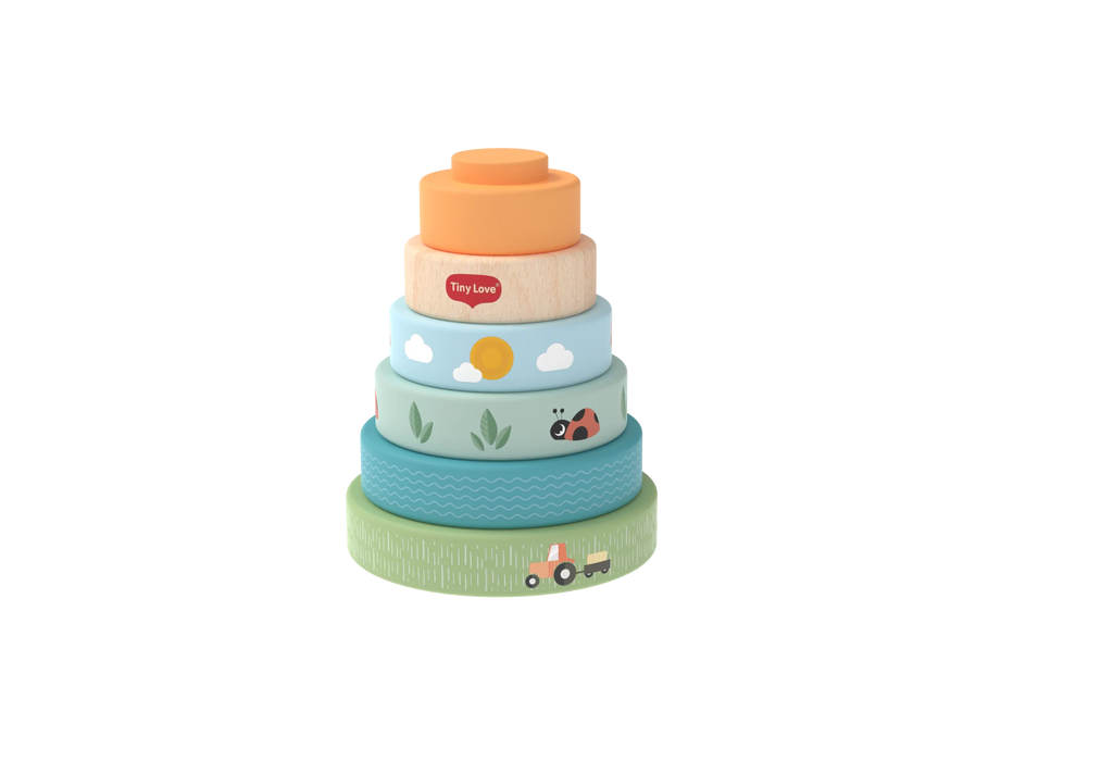 Tiny Love Farmers Funday Wooden Stacking Tower
