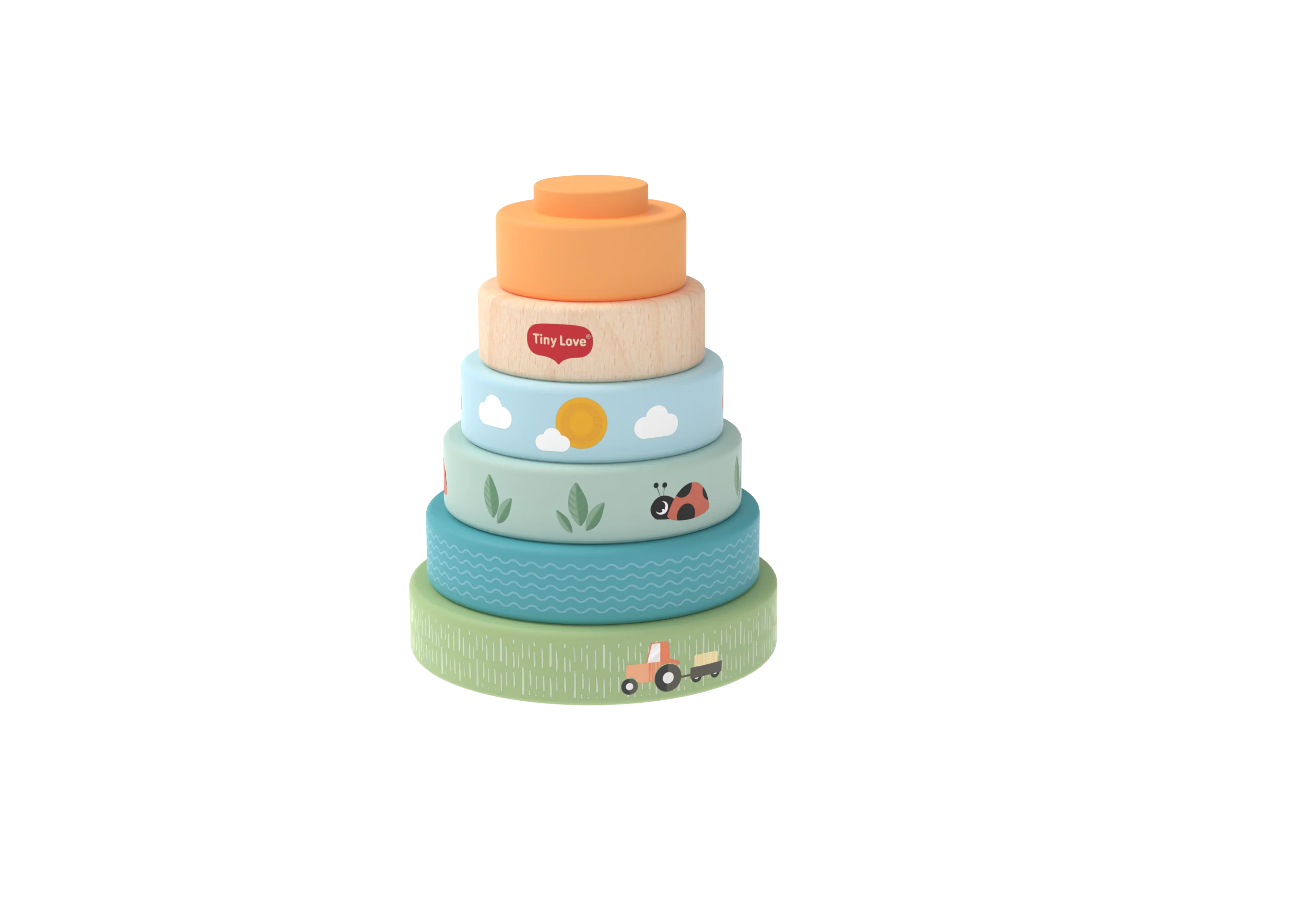 Tiny Love Farmers Funday Wooden Stacking Tower