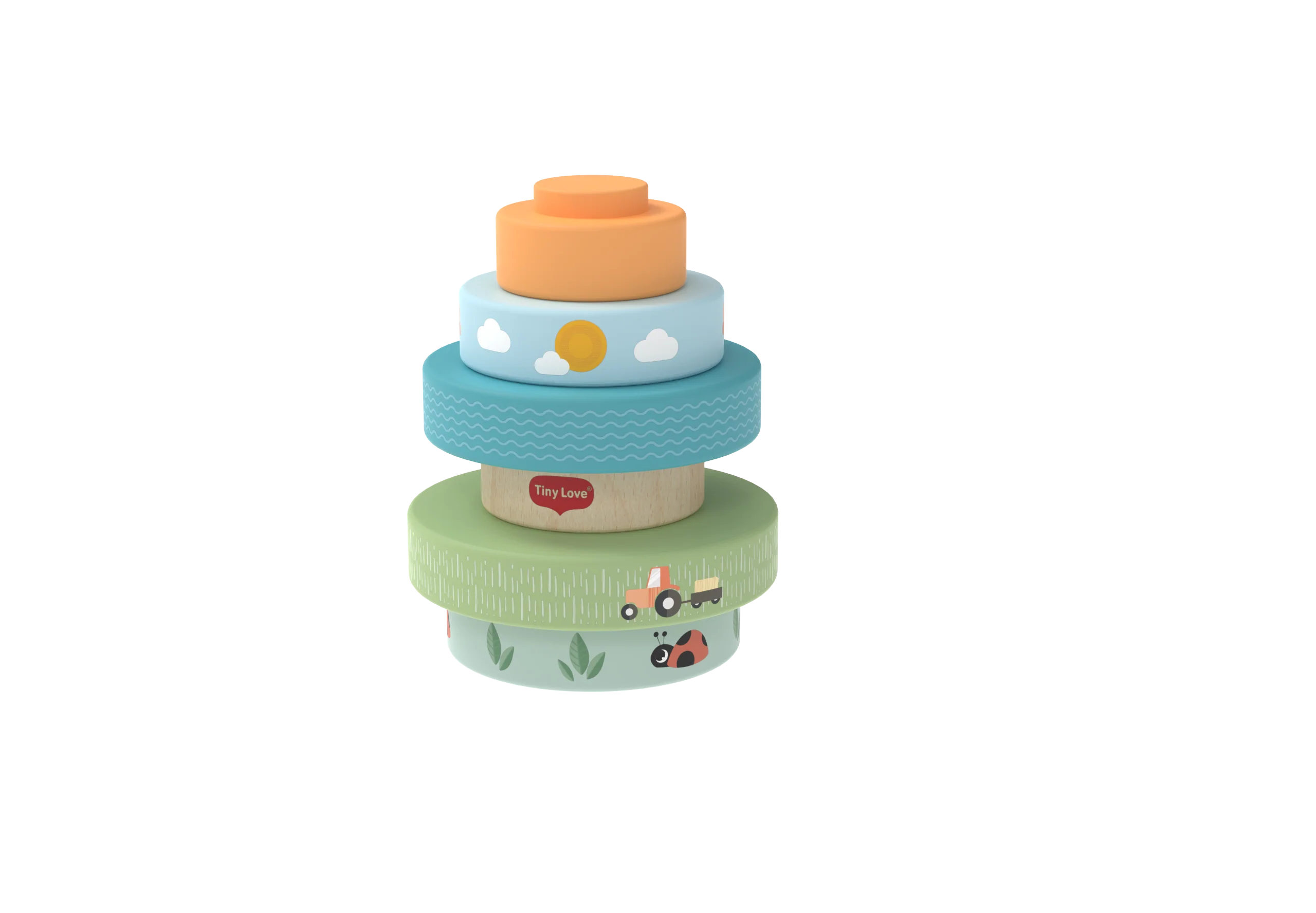 Tiny Love Farmers Funday Wooden Stacking Tower